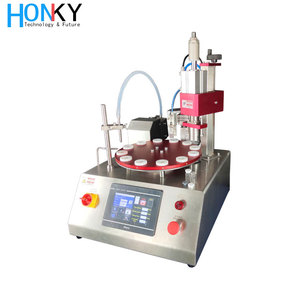 Настольная машина для наполнения и укупорки жидких флаконов с функцией обжима воздуха для упаковки масла в химическом применении - Product Image 3