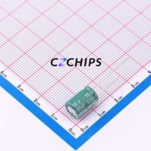 Condensador Electrolítico de Aluminio de Montaje Pasante DHC016M687G12AS1AA, D8xL12mm 680uF 20% 16V 400mA-120Hz - Product Image 1