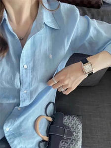 Rlalph Mark Sweep Size coppia ricamata da uomo e da <span class=keywords><strong>donna</strong></span> a manica lunga a prova <span class=keywords><strong>di</strong></span> sole primavera autunno <span class=keywords><strong>camicia</strong></span> <span class=keywords><strong>di</strong></span> <span class=keywords><strong>lino</strong></span> P - Product Image 1