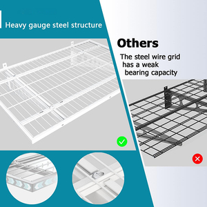 Jh-mech tải 500 lbs nhiệm vụ nặng nề mạnh mẽ nhà để xe tổ chức nhà để xe lưu trữ nổi treo kệ vuông treo tường - Product Image 4