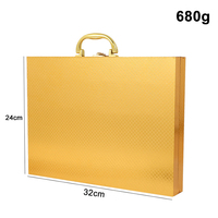 Ensemble de couverts en acier inoxydable avec logo personnalisé, cuillères et fourchettes dorées, coffret de 24 pièces, ensemble de couverts de luxe dorés pour mariage