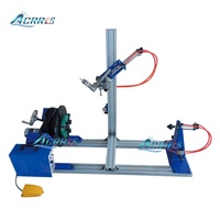 Positionneur de soudage rotatif pneumatique à trou traversant 170 mm 90 degrés, avec pédale de commande au pied et réservoir de stockage 220V 100 kg