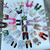 Nouvelles sandales d'été à talons hauts pour femmes, style africain, à semelle épaisse, avec nœud et strass, en PU, pour le commerce international