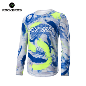<span class=keywords><strong>Maglia</strong></span> da <span class=keywords><strong>Ciclismo</strong></span> ROCKBROS Traspirante Antivento Stampata Oversize a Maniche Lunghe per Bici da Montagna e Strada Top Casual Unisex - Product Image 1