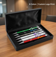 Stylo bille métallique personnalisé avec logo, gravure laser 1,0 mm, stylo d'affaires exécutif pour cadeau d'entreprise, plusieurs couleurs, noir
