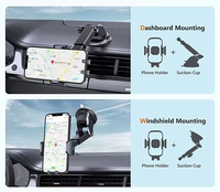 Support de téléphone universel flexible pour voiture 2-en-1, fixation sécurisée pour grille d'aération, tableau de bord et bureau, avec support rotatif à 360°