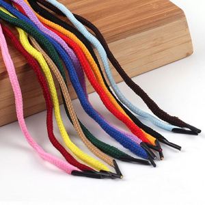 Custom Length Round Drawstring Cord Hoodie with Plastic Tips Woven Flat Pattern Plastic Material for Shoe <b>Lace</b> - Product Image 3