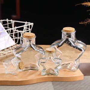 Frasco de Vidro para Armazenamento de Alimentos, Recipiente de Conserva em Forma de Estrela, Garrafa dos Desejos, Envio Rápido e Mais Barato para Açafrão - Product Image 1