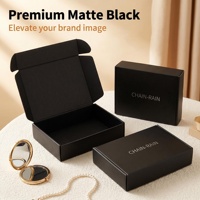 Boîte d'expédition en carton ondulé noir pour coffret cadeau de parfum de luxe, emballage cosmétique, emballage cadeau de parfum pour la Saint-Valentin