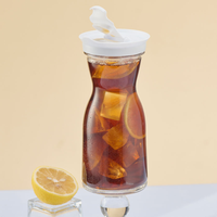 Pichets en plastique personnalisables sans BPA 500ml 750ml 1000ml 1.5L avec couvercles pour glace, thé, soda, jus, carafes, logo