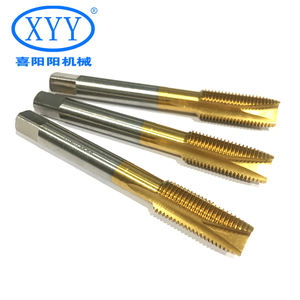 Hesheng 1 jeu de tarauds à filetage manuel HSS avec revêtement titane M3 M4 M5 M6 <span class=keywords><strong>M8</strong></span>, tarauds à filetage à cannelures droites, fraises - Product Image 4