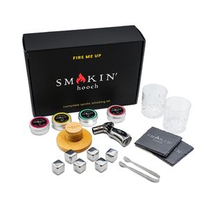 Vente en gros en stock kit de fumeur de <span class=keywords><strong>whisky</strong></span> à l'ancienne avec torche et sous-verres en pierre boîte cadeau en verre avec logo <span class=keywords><strong>moins</strong></span> <span class=keywords><strong>cher</strong></span> prix - Product Image 2
