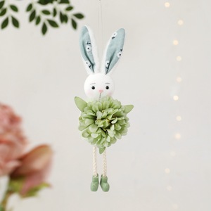 Ornements de <span class=keywords><strong>lapin</strong></span> pastel de printemps, <span class=keywords><strong>lapin</strong></span> de Pâques, cadeaux de fête festive, jouets en peluche, décorations suspendues florales de <span class=keywords><strong>lapin</strong></span> de Pâques - Product Image 4