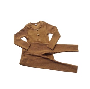 Vêtements pour bébés et tout-petits garçons et filles, pyjamas, t-shirts en coton côtelé, pantalons, ensembles de survêtements, tenues pour bébés, vente chaude - Product Image 3