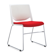 Chaise d'entraînement empilable en plastique maillé, pour bureau, école et salle de conférence