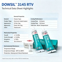 Adhésif silicone RTV 3145, scellant MIL-A-46146, colle silicone monocomposant non fluide pour l'étanchéité électronique