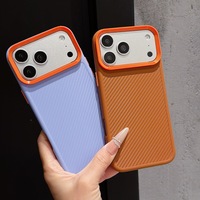 Nouvelle coque de téléphone en TPU texturé fibre de carbone pour iPhone 18 17 Pro Max 16 15 14 13 12 11 Pro Max, antichoc et protectrice