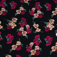 Tissu en dentelle 100 % viscose rayonne, anti-boulochage, poids moyen, imprimé réactif à motifs floraux, style uni, pour usine de confection – En stock