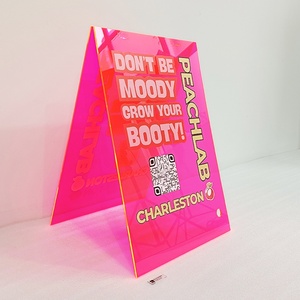 Customized Portable A-frame Pavement <b>Stand</b> Advertising Board Durable Acrylic Folding Sidewalk Sign for Outdoor Indoor - Product Image 2