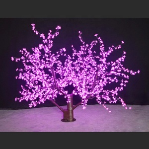 Vente directe usine Longteng – Ornements de Noël en résine rouge pour jardin extérieur, <span class=keywords><strong>cerisier</strong></span> artificiel lumineux à <span class=keywords><strong>LED</strong></span> IP65 de 1,8 m - Product Image 2