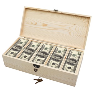 Custom modern home money saving box Natural wooden money box high quality portable piggy bank money saving box