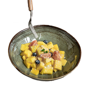 Vaisselle en céramique irrégulière unique de la série Bobby Green bols à fruits jetables assiettes ensembles de vaisselle de style vintage pour marmite - Product Image 3