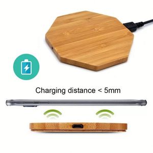 10w Bamboo <b>Wireless</b> Charger Portable Wooden <b>Wireless</b> Charger <b>Wireless</b> Phone Charging Station for Mobile Phone - Product Image 5