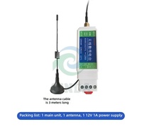 Émetteur-récepteur radio de données sans fil série Master + Antenne + Câble double alimentation à fils nus RS232 Répéteur de données transparent LoRa DTU