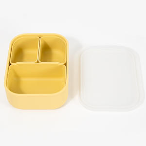 Lonchera de silicona de grado alimenticio, diseño compartimentado, apilable y sellable, ideal para niños, muy vendida. - Product Image 6