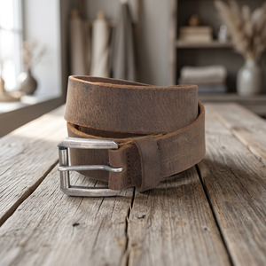 High Comfortable Men's Luxury <b>Belts</b> Steel Square Buckle Eco-Friendly <b>Vintage</b> Cow Hide 2 Inch B S International BT005 One-piece - Product Image 1