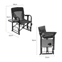 STARRYHEART 2 en 1 chaise de camping portable multifonctionnelle à roulettes