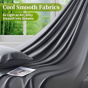 Cloudland 100% Set di biancheria da <span class=keywords><strong>letto</strong></span> in bambù 300 Set di biancheria da <span class=keywords><strong>letto</strong></span> in bambù viscosa per uso domestico comodo <span class=keywords><strong>copripiumino</strong></span> 3 pezzi - Product Image 4