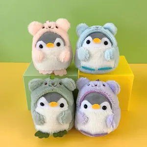 새로운 인기있는 봉제 장난감 펭귄 키 체인 Kawaii 부드러운 박제 동물 가방 펜던트 완구 어린이 소녀 소년 판매
