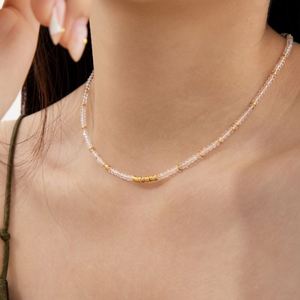 Dylam Elegance Design 925 <b>Silver</b> Natural White Crystal Beads Chain Necklace High <b>Top</b> Jewelry Manufacturer Supplier Factory - Product Image 2