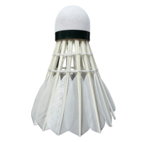 LINGSHANG LS800 Direct Usine Volants de Badminton en Plumes d'Oie A+ pour Tournoi Professionnel Tête en Liège 2 Couches Lot de 12