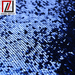 De grandes quantités de sur mesure double bleu navi bleu dentelle sequin tissu extensible - Product Image 4