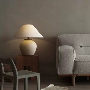 Japanese Wabi-Sabi Terroir Pottery <strong>Table</strong> <strong>Lamp</strong> Chinese Coarse <strong>Ceramic</strong> Living Room Hotel Designer Bedroom Bedside <strong>Lamp</strong> Decoration - Product Image 4