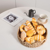 Hyacint Water Geweven Opslagmand Voor Desktop Snacks Gedroogd Fruit Bruiloft Fruit Bakje Opslag
