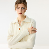 Cardigan en maille mélange cachemire et laine pour femme, faible MOQ, hiver, manches longues, épais et chaud, manteau en cachemire, vente directe usine