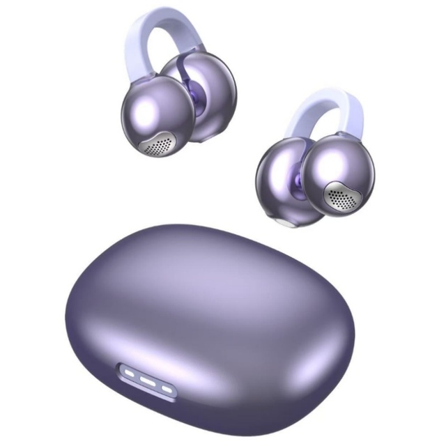 OWS Open Ear Bluetooth 5.4 Earbuds Clip On Headphones True Wireless Stereo Sports Earphones Comfortable Open Ear Headset