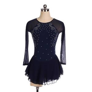 Gaun seluncur es anak perempuan, Gaun <span class=keywords><strong>Roller</strong></span> Skating, gaun Leotard dansa balet, Gaun rok seluncur es - Product Image 4