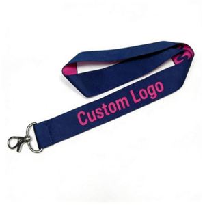 Factory Wholesale Heat Transfer Printing Nylon <b>Lanyards</b> for Work Permit Exhibition Mobile Phone Design Custom logo - Product Image 1