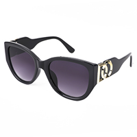 Europe et Amérique Lunettes noires à grand cadre Lunettes de soleil unisexes de voyage de protection UV Lunettes de soleil de voyage d'extérieur Tide 206 TB103