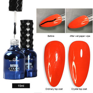 EMENE nuevo 15mL Super brillante templado cristal transparente sin limpiar capa superior diamante UV Gel esmalte de uñas - Product Image 2