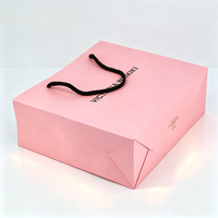 Sacs en papier roses imprimés pour vêtements de luxe, sacs cadeaux personnalisés avec logo, sacs d'emballage pour chaussures, sacs de shopping professionnels – Approvisionnement direct usine