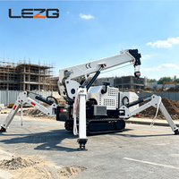 Mini-grue araignée à faible consommation d'énergie, 1,5 tonne, 4 tonnes, pompe hydraulique à faible consommation pour le levage de matériaux en intérieur