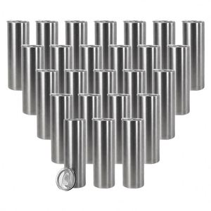 Gobelets isothermes sous vide à double paroi en acier inoxydable 15oz/20oz/30oz, 25 pièces/boîte, avec couvercle et paille, pour bureau, cadeau d'affaires - Product Image 1