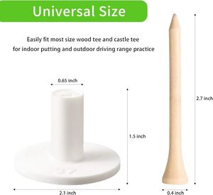 Lot de 5 supports de tee de <span class=keywords><strong>golf</strong></span> en caoutchouc souple à section transversale - Product Image 2