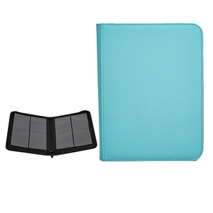 Album de cartes de sport personnalisable Pengle avec fermeture éclair, 12 pochettes, capacité de 480 cartes, 20 pages à chargement latéral, matériau PU, rectangulaire - Product Image 4