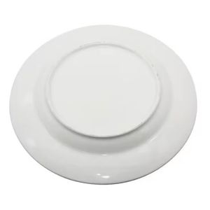 Plato Blanco de Cerámica para Sublimación con Borde Dorado de Alta Calidad de 8/10 Pulgadas - Product Image 3